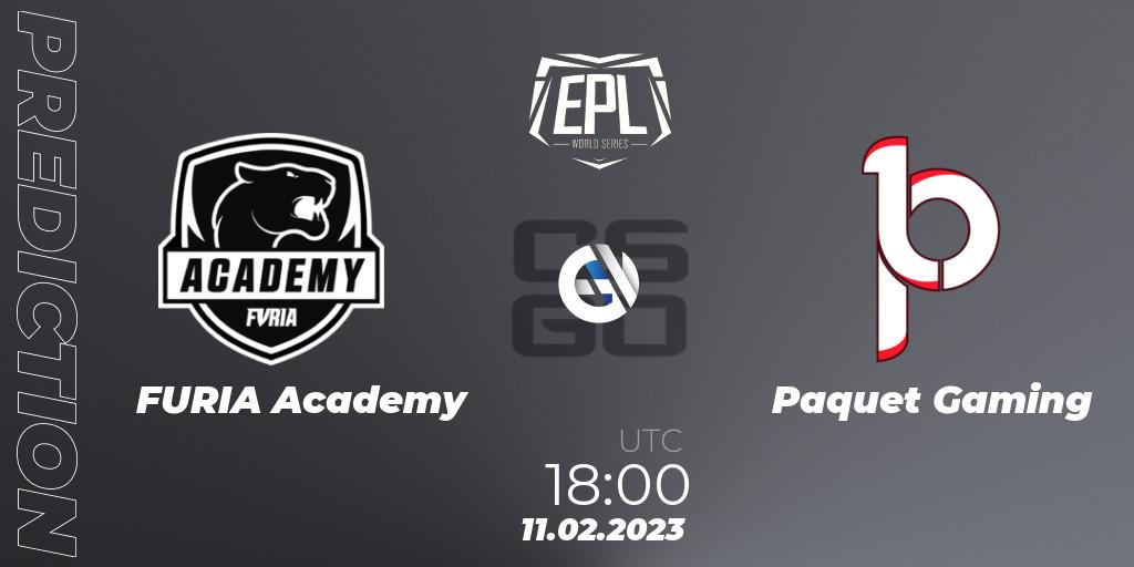 Pronósticos FURIA Academy - Paquetá Gaming. 11.02.23. EPL World Series: Americas Season 2 - CS2 (CS:GO)