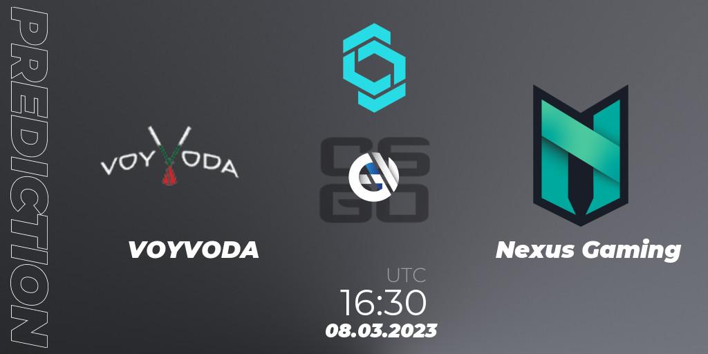 Pronósticos VOYVODA - Nexus Gaming. 08.03.23. CCT North Europe Series #4 - CS2 (CS:GO)