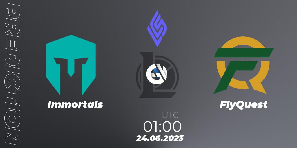 Pronósticos Immortals - FlyQuest. 01.07.23. LCS Summer 2023 - Group Stage - LoL