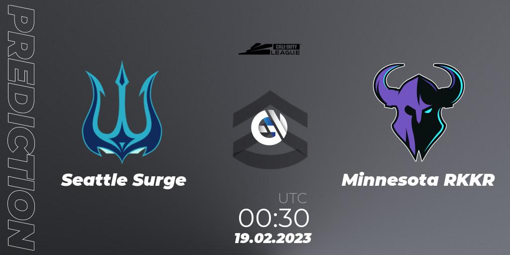 Pronósticos Seattle Surge - Minnesota RØKKR. 19.02.2023 at 01:00. Call of Duty League 2023: Stage 3 Major Qualifiers - Call of Duty