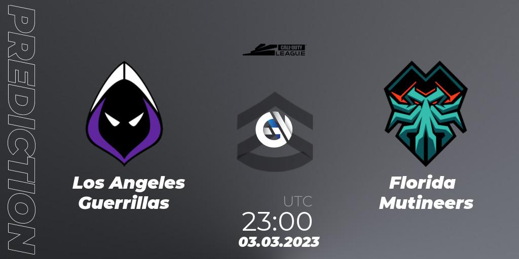 Pronósticos Los Angeles Guerrillas - Florida Mutineers. 03.03.2023 at 23:00. Call of Duty League 2023: Stage 3 Major Qualifiers - Call of Duty