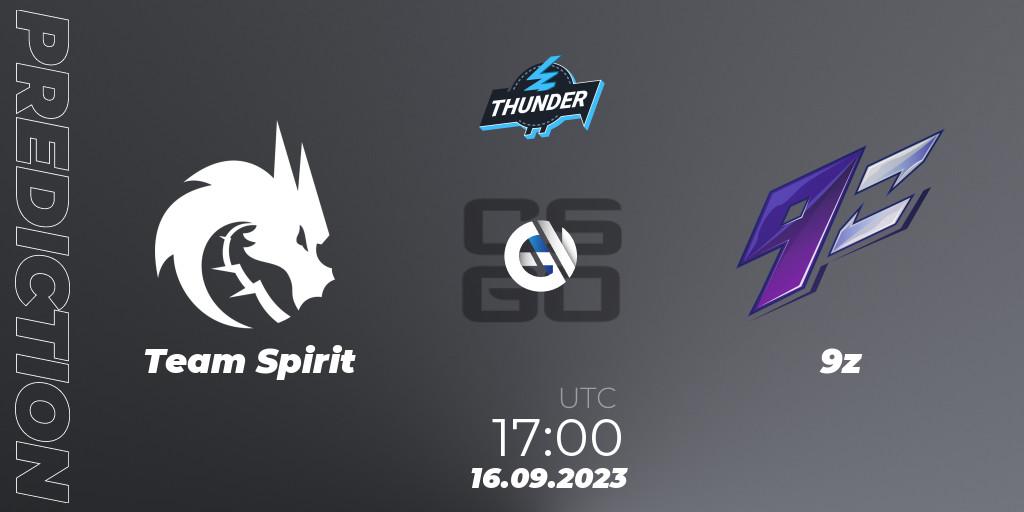 Pronósticos Team Spirit - 9z. 16.09.2023 at 17:00. Thunderpick World Championship 2023: European Series #2 - Counter-Strike (CS2)