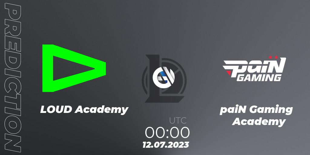 Pronósticos LOUD Academy - paiN Gaming Academy. 12.07.23. CBLOL Academy Split 2 2023 - Group Stage - LoL