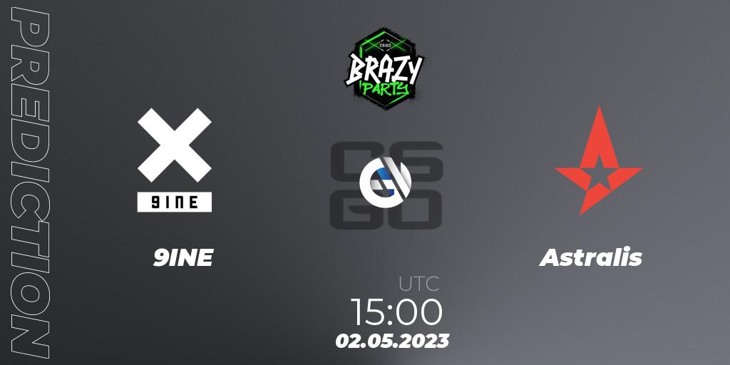 Pronósticos 9INE - Astralis. 02.05.2023 at 15:00. Brazy Party 2023 - Counter-Strike (CS2)