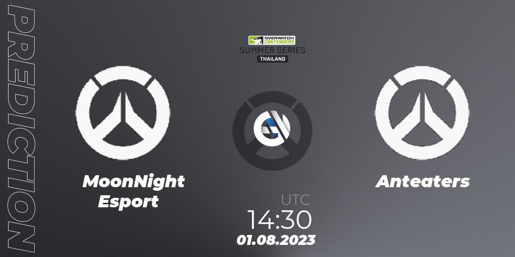 Pronósticos MoonNight Esport - Anteaters. 01.08.2023 at 14:30. Overwatch Contenders 2023 Summer Series: Thailand - Overwatch