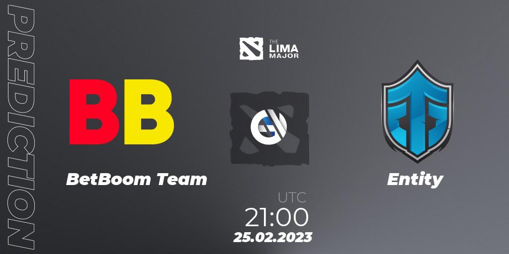 Pronósticos BetBoom Team - Entity. 25.02.2023 at 21:37. The Lima Major 2023 - Dota 2