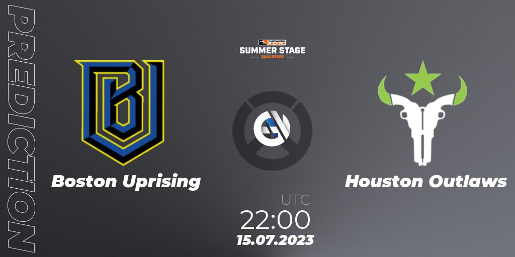 Pronósticos Boston Uprising - Houston Outlaws. 15.07.23. Overwatch League 2023 - Summer Stage Qualifiers - Overwatch