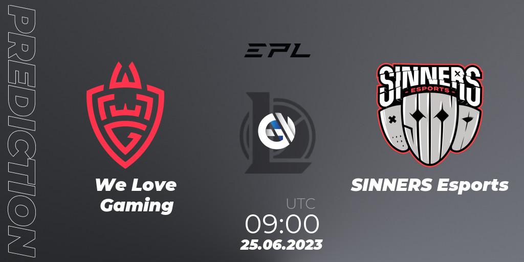 Pronósticos We Love Gaming - SINNERS Esports. 25.06.2023 at 08:00. EPL Season 1 - LoL