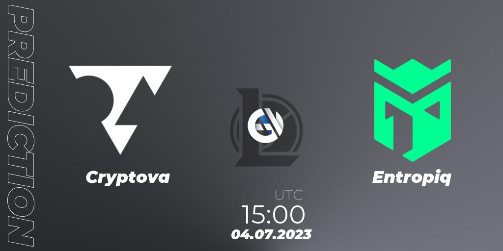 Pronósticos Cryptova - Entropiq. 09.06.23. Hitpoint Masters Summer 2023 - Group Stage - LoL