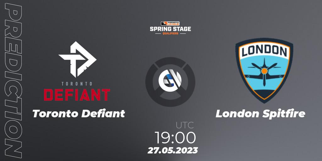 Pronósticos Toronto Defiant - London Spitfire. 27.05.2023 at 19:00. OWL Stage Qualifiers Spring 2023 West - Overwatch