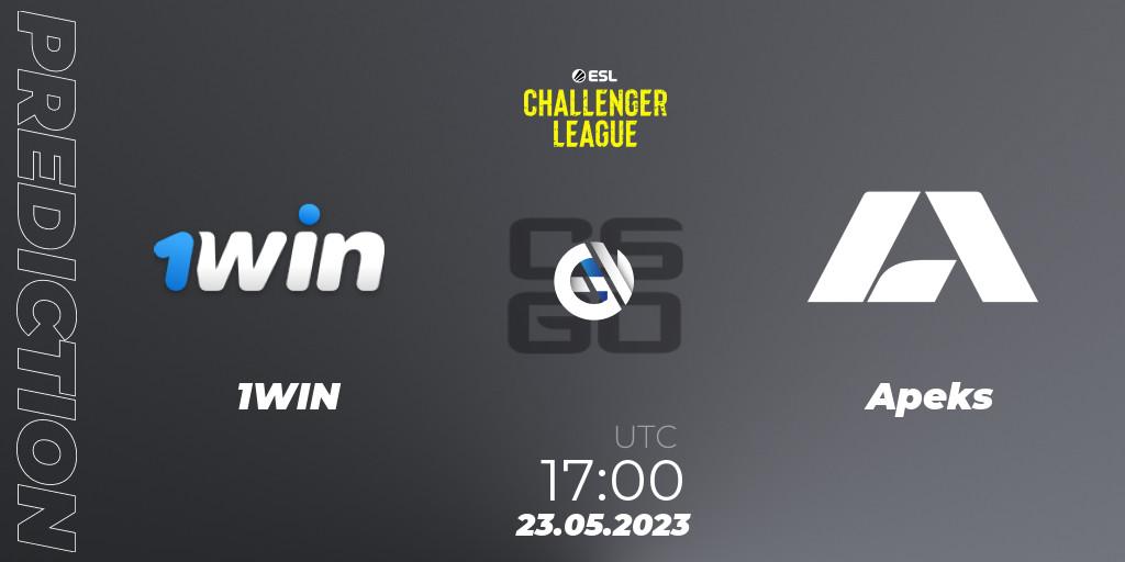 Pronósticos 1WIN - Apeks. 23.05.2023 at 17:15. ESL Challenger League Season 45: Europe - Counter-Strike (CS2)