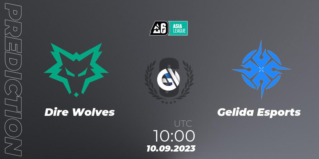 Pronósticos Dire Wolves - Gelida Esports. 10.09.23. SEA League 2023 - Stage 2 - Rainbow Six