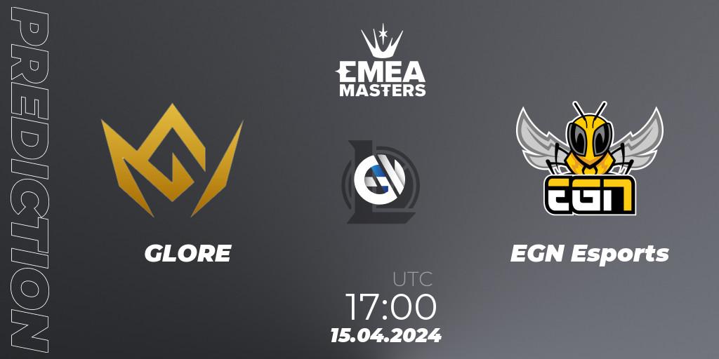 Pronósticos GLORE - EGN Esports. 15.04.24. EMEA Masters Spring 2024 - Play-In - LoL