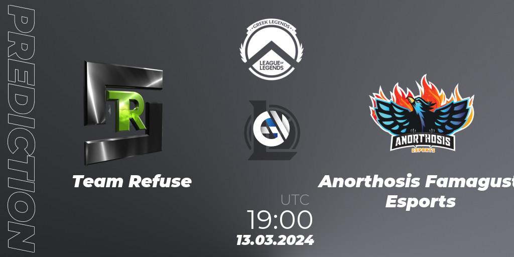 Pronósticos Team Refuse - Anorthosis Famagusta Esports. 13.03.24. GLL Spring 2024 - LoL