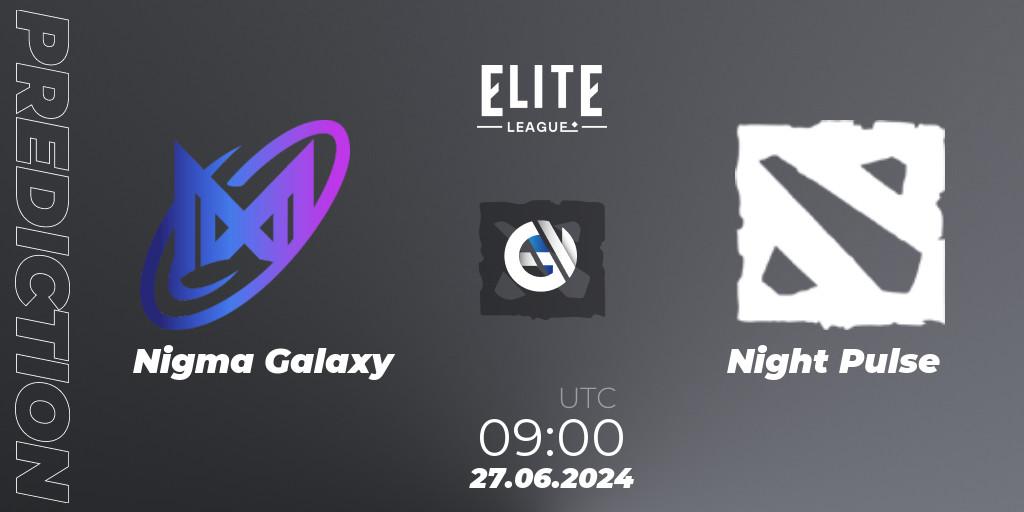 Pronósticos Nigma Galaxy - Night Pulse. 27.06.2024 at 09:00. Elite League Season 2: Western Europe Closed Qualifier - Dota 2