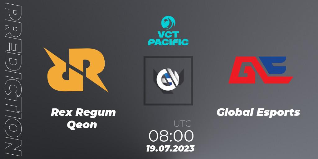 Pronósticos Rex Regum Qeon - Global Esports. 19.07.23. VALORANT Champions Tour 2023: Pacific Last Chance Qualifier - VALORANT