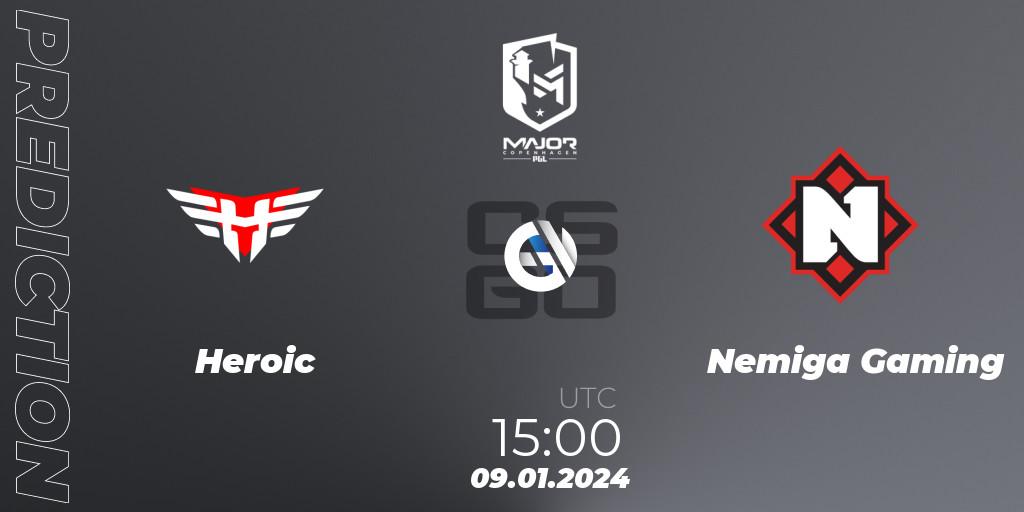 Pronósticos Heroic - Nemiga Gaming. 09.01.24. PGL CS2 Major Copenhagen 2024 Europe RMR Open Qualifier 1 - CS2 (CS:GO)