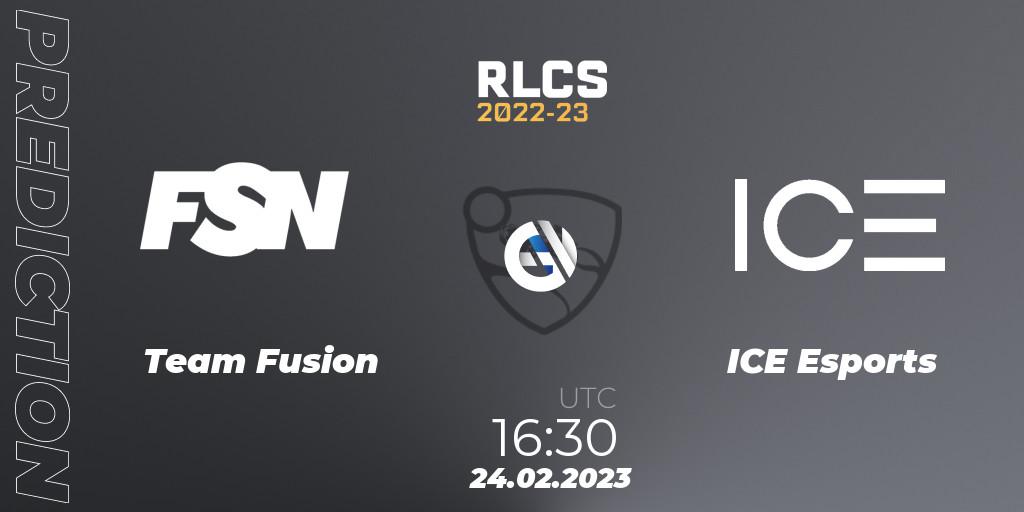 Pronósticos Team Fusion - ICE Esports. 24.02.23. RLCS 2022-23 - Winter: Sub-Saharan Africa Regional 3 - Winter Invitational - Rocket League