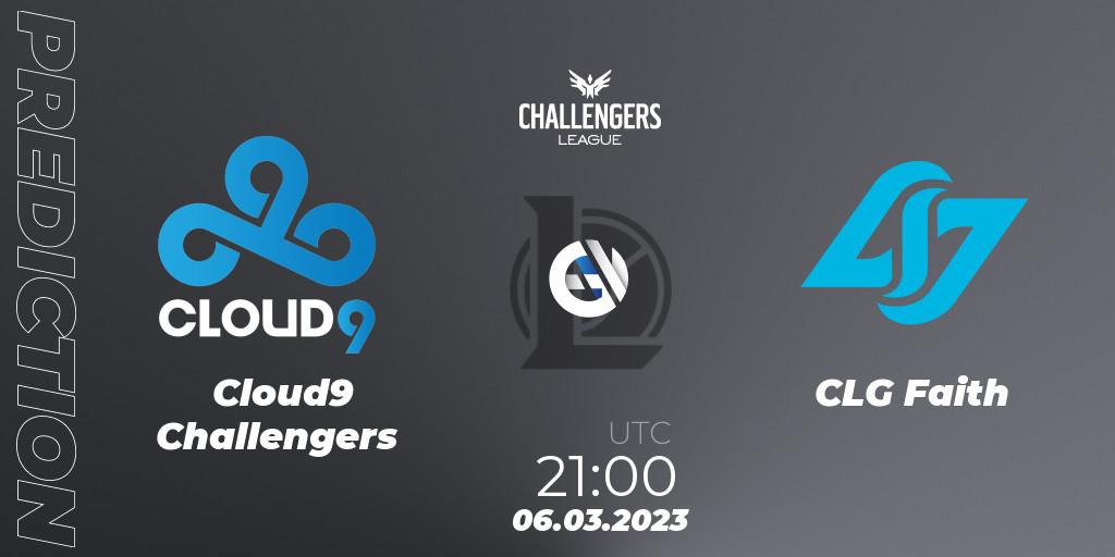 Pronósticos Cloud9 Challengers - CLG Faith. 06.03.23. NACL 2023 Spring - Group Stage - LoL