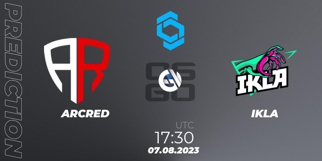 Pronósticos ARCRED - IKLA. 07.08.2023 at 17:30. CCT East Europe Series #1 - Counter-Strike (CS2)