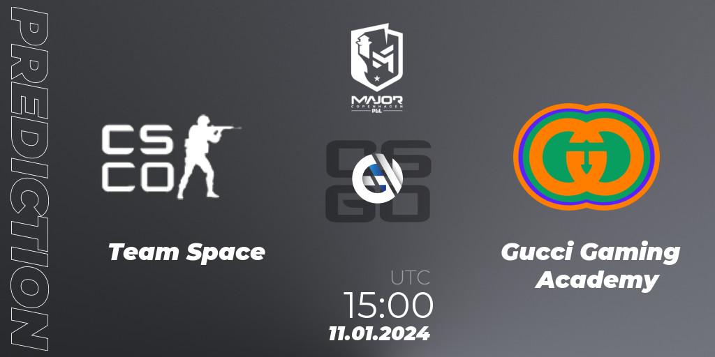 Pronósticos Team Space - Gucci Gaming Academy. 11.01.24. PGL CS2 Major Copenhagen 2024 Europe RMR Open Qualifier 2 - CS2 (CS:GO)