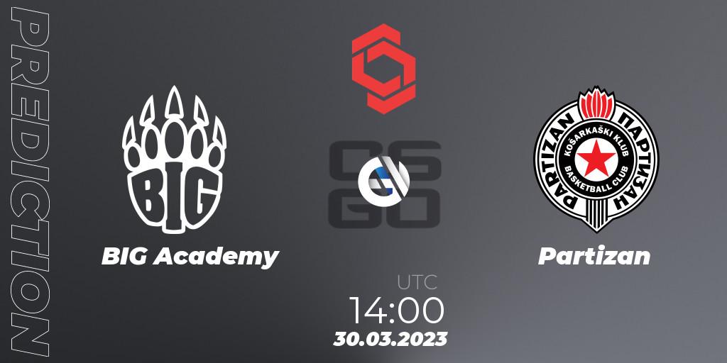 Pronósticos BIG Academy - Partizan. 30.03.23. CCT Central Europe Series #5 - CS2 (CS:GO)