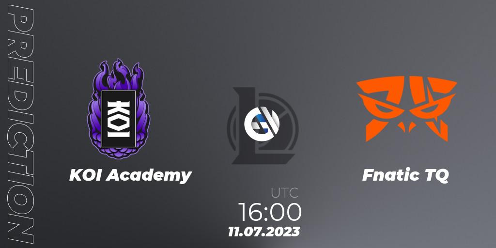 Pronósticos KOI Academy - Fnatic TQ. 11.07.23. Superliga Summer 2023 - Group Stage - LoL