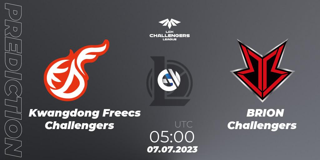 Pronósticos Kwangdong Freecs Challengers - BRION Challengers. 07.07.23. LCK Challengers League 2023 Summer - Group Stage - LoL