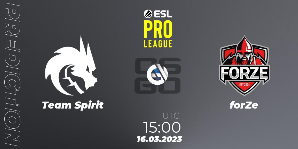 Pronósticos Team Spirit - forZe. 16.03.23. ESL Pro League Season 17 - CS2 (CS:GO)