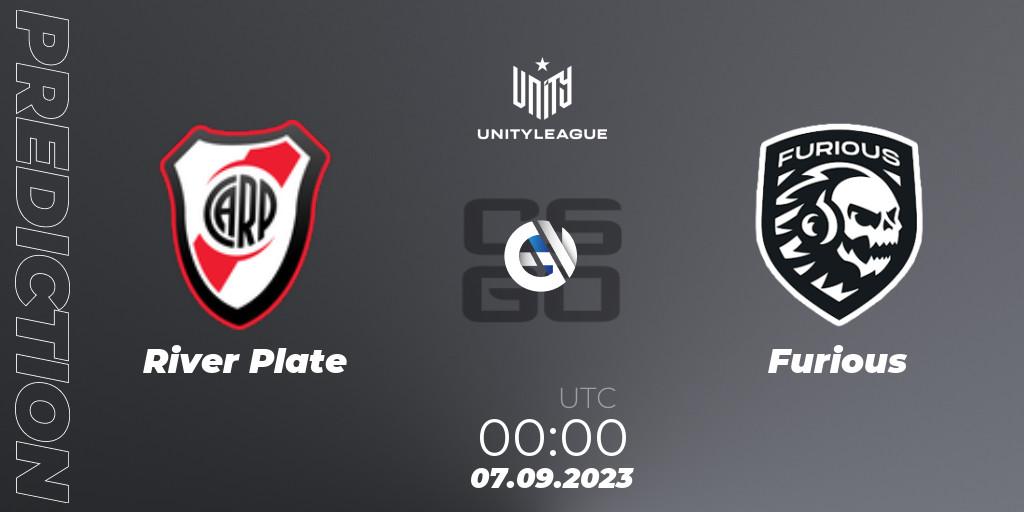 Pronósticos River Plate - Furious. 07.09.23. LVP Unity League Argentina 2023 - CS2 (CS:GO)