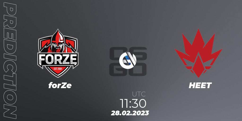Pronósticos forZe - HEET. 28.02.2023 at 11:30. BetBoom Playlist. Urbanistic - Counter-Strike (CS2)