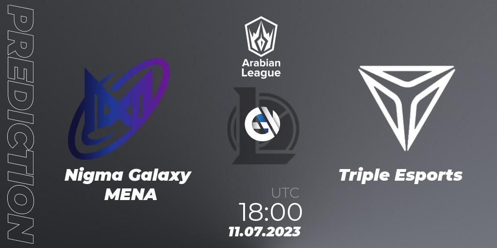 Pronósticos Nigma Galaxy MENA - Triple Esports. 11.07.23. Arabian League Summer 2023 - Group Stage - LoL