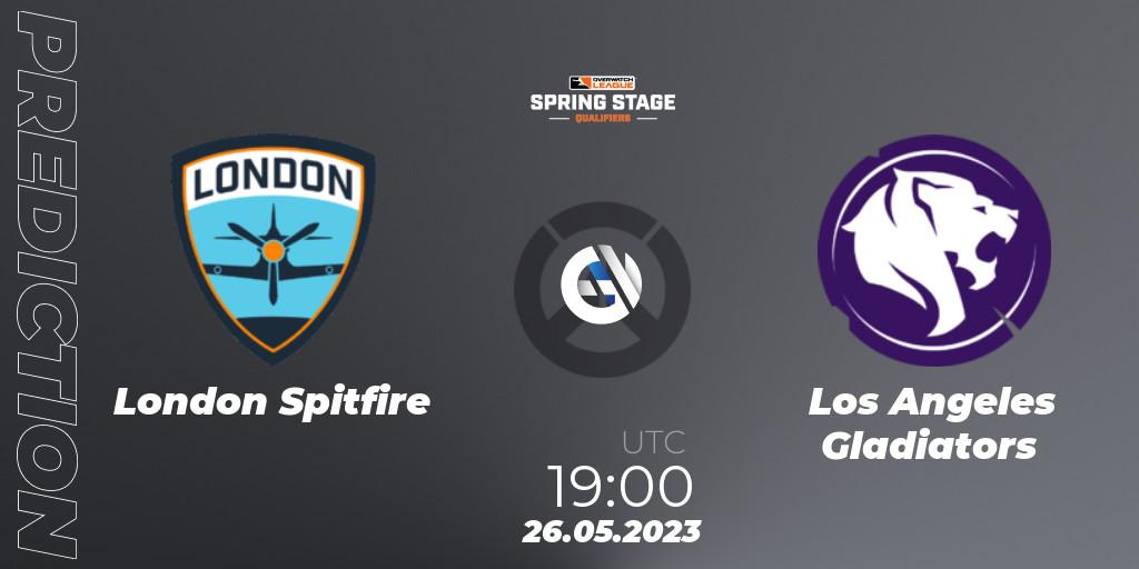 Pronósticos London Spitfire - Los Angeles Gladiators. 26.05.23. OWL Stage Qualifiers Spring 2023 West - Overwatch