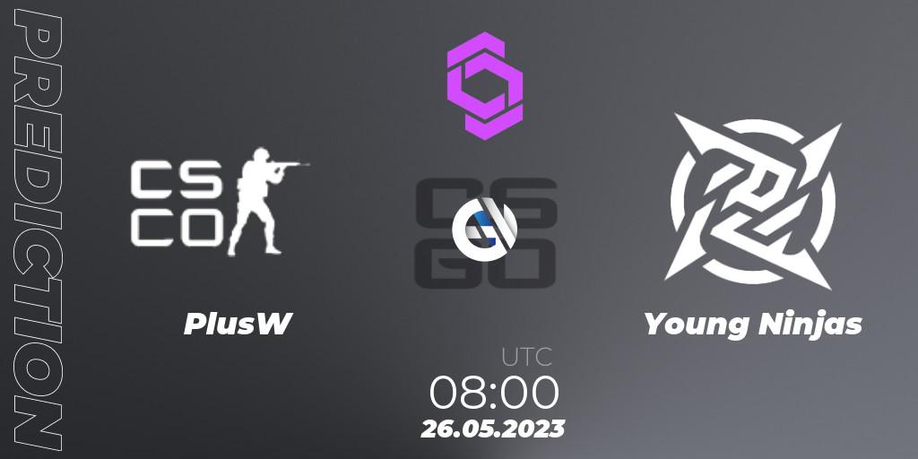 Pronósticos PlusW - Young Ninjas. 26.05.2023 at 08:00. CCT West Europe Series 4 Closed Qualifier - Counter-Strike (CS2)