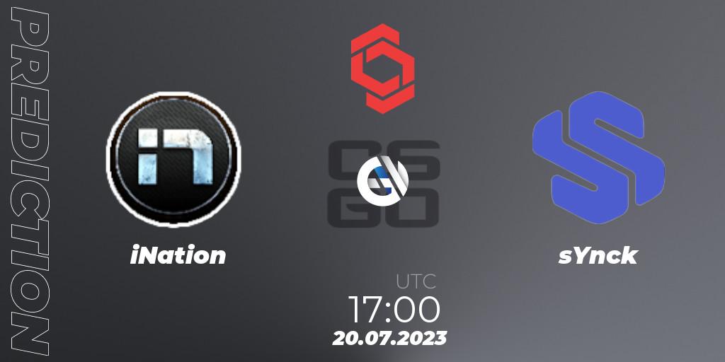 Pronósticos iNation - sYnck. 20.07.23. CCT Central Europe Series #7: Closed Qualifier - CS2 (CS:GO)