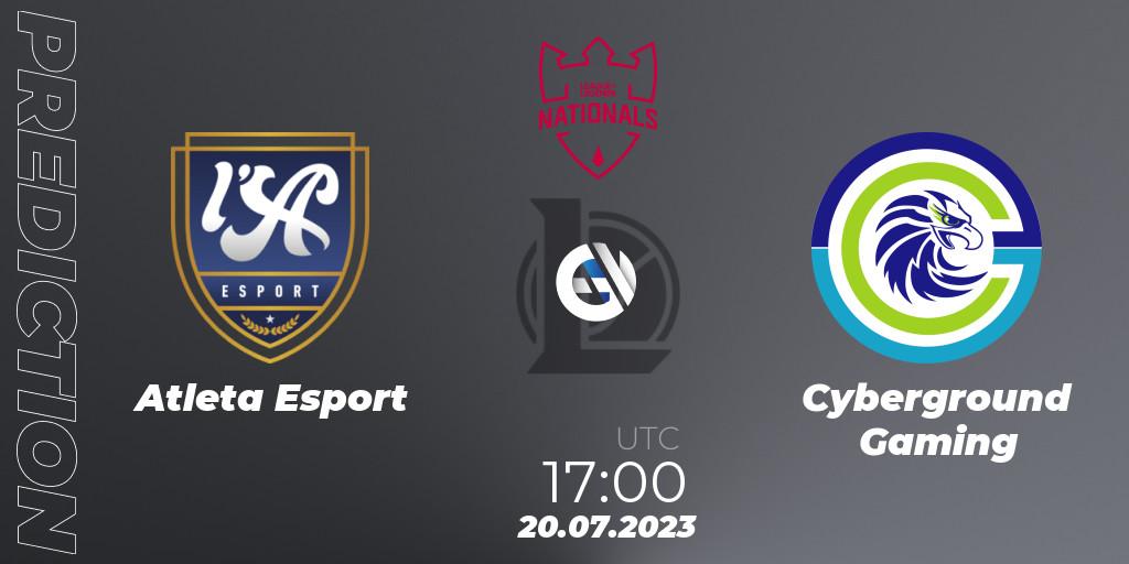 Pronósticos Atleta Esport - Cyberground Gaming. 20.07.2023 at 17:00. PG Nationals Summer 2023 - LoL