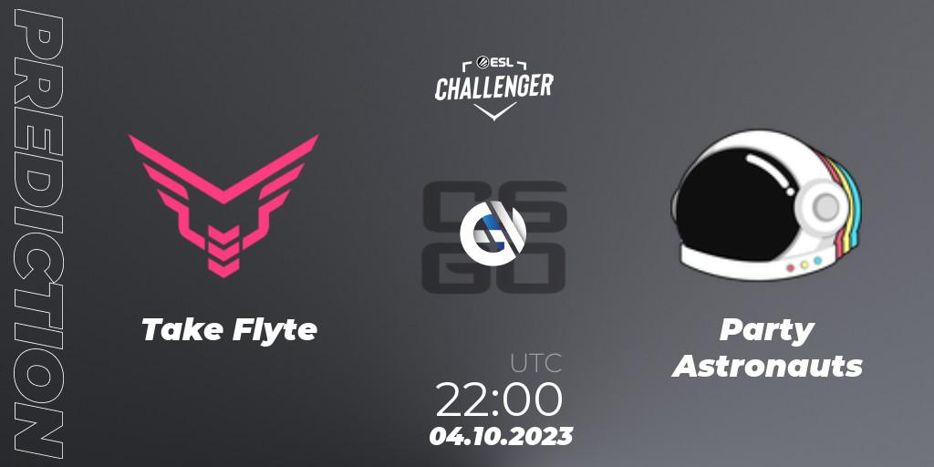 Pronósticos Take Flyte - Party Astronauts. 04.10.23. ESL Challenger at DreamHack Winter 2023: North American Open Qualifier - CS2 (CS:GO)