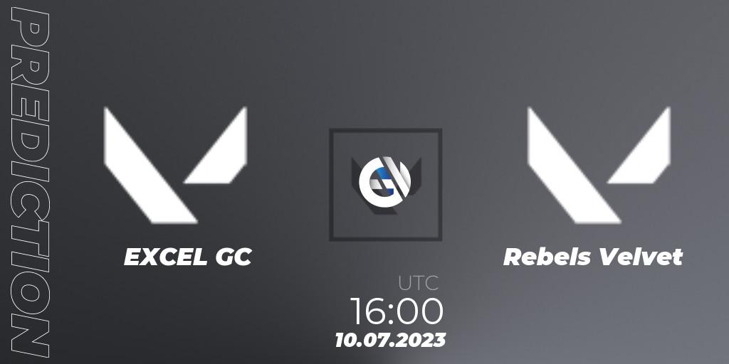 Pronósticos EXCEL GC - REBELS VELVET. 10.07.2023 at 16:10. VCT 2023: Game Changers EMEA Series 2 - Group Stage - VALORANT