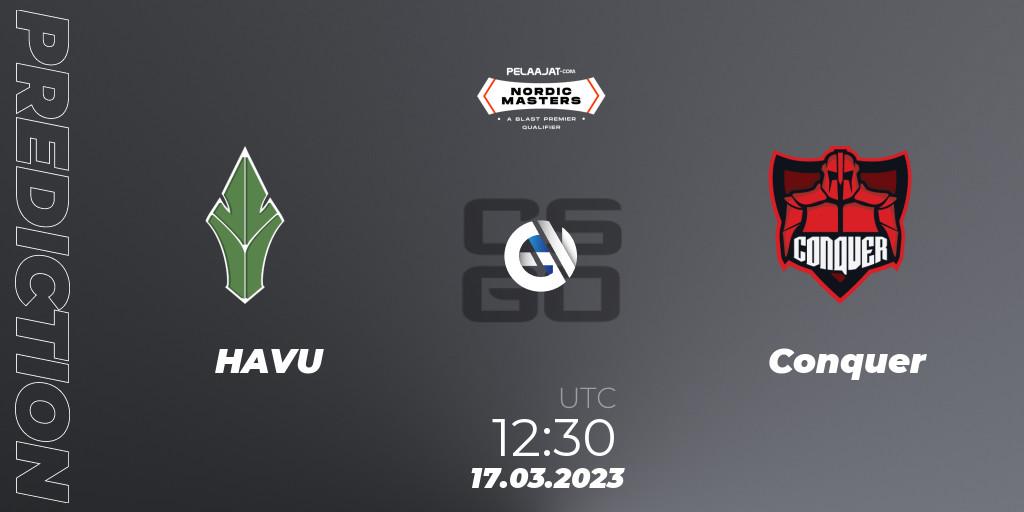 Pronósticos HAVU - VISU. 17.03.2023 at 12:30. Pelaajat Nordic Masters Spring 2023 - BLAST Premier Qualifier - Counter-Strike (CS2)