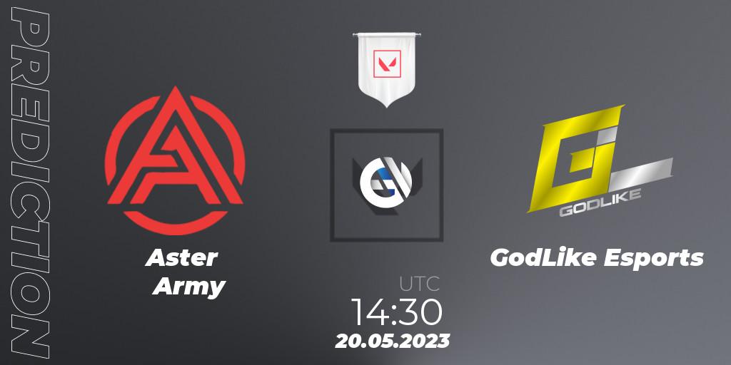 Pronósticos Aster Army - GodLike Esports. 20.05.2023 at 14:30. VCL South Asia: Split 2 2023 Group B - VALORANT