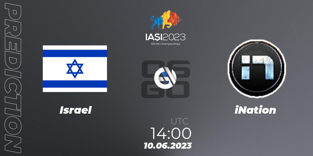 Pronósticos Israel - iNation. 10.06.23. IESF World Esports Championship 2023: Eastern Europe Qualifier - CS2 (CS:GO)