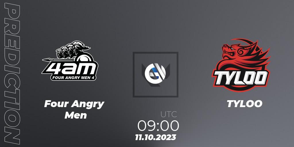 Pronósticos Four Angry Men - TYLOO. 11.10.23. VALORANT China Evolution Series Act 2: Selection - Play-In - VALORANT