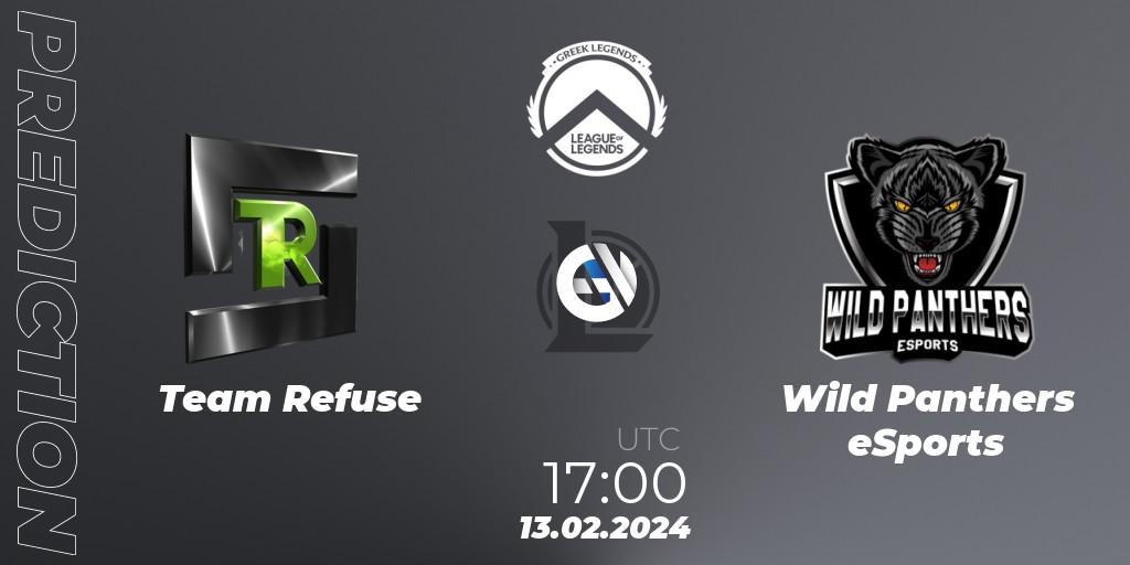 Pronósticos Team Refuse - Wild Panthers eSports. 13.02.24. GLL Spring 2024 - LoL