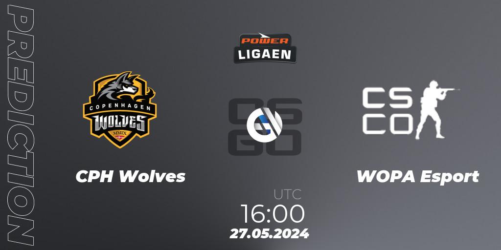 Pronósticos CPH Wolves - WOPA Esport. 27.05.2024 at 16:00. Dust2.dk Ligaen Season 26 - Counter-Strike (CS2)