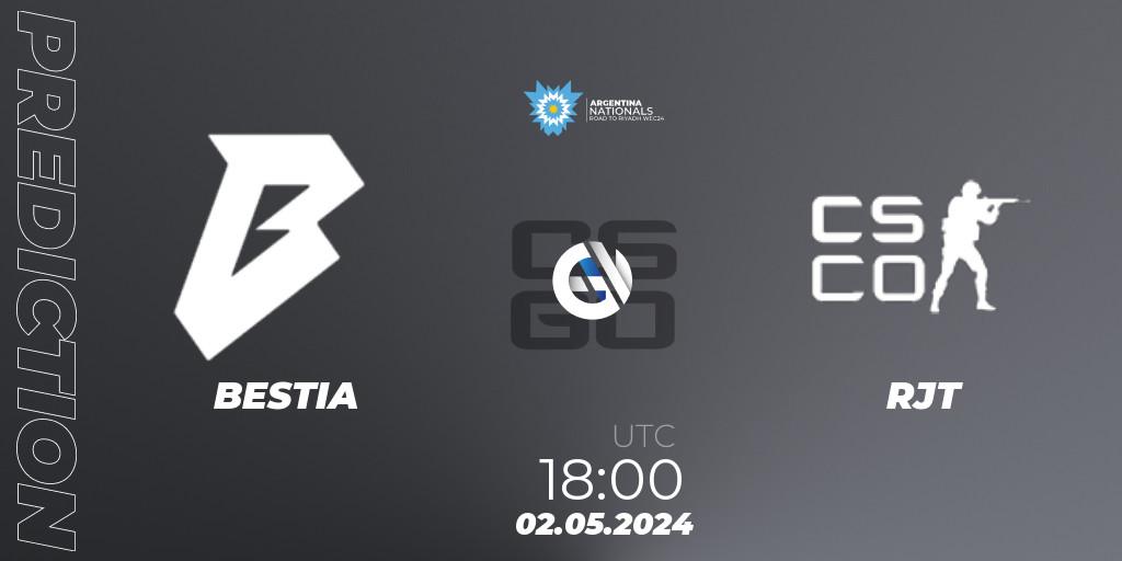 Pronósticos BESTIA - RJT. 02.05.2024 at 18:00. IESF World Esports Championship 2024: Argentina - Counter-Strike (CS2)
