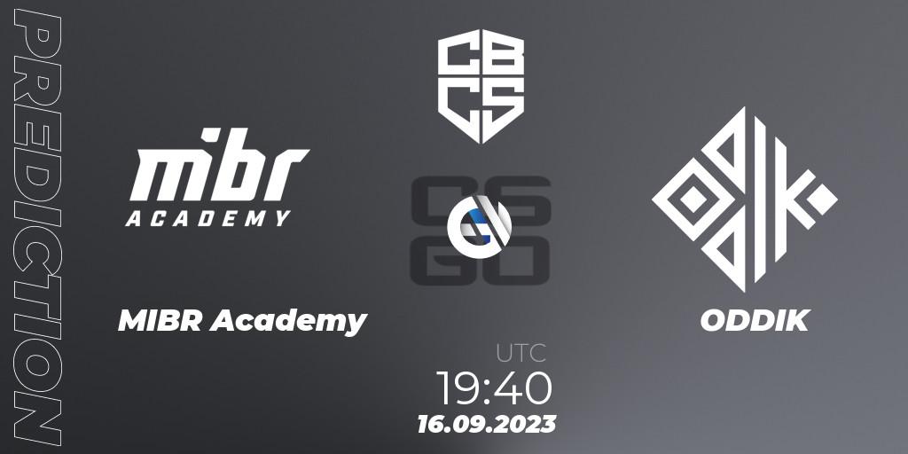 Pronósticos MIBR Academy - ODDIK. 16.09.2023 at 19:10. CBCS 2023 Season 2 - Counter-Strike (CS2)