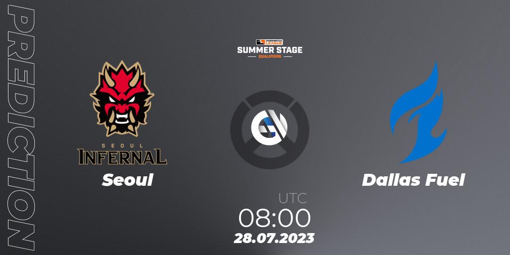 Pronósticos Seoul - Dallas Fuel. 28.07.23. Overwatch League 2023 - Summer Stage Qualifiers - Overwatch