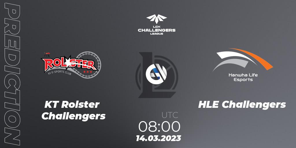 Pronósticos KT Rolster Challengers - HLE Challengers. 14.03.2023 at 08:00. LCK Challengers League 2023 Spring - LoL