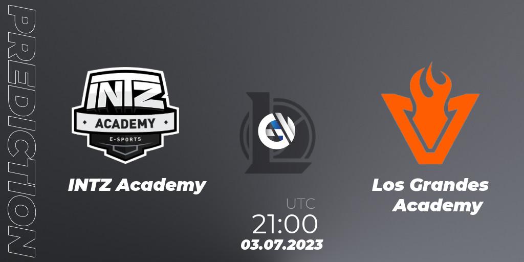 Pronósticos INTZ Academy - Los Grandes Academy. 03.07.23. CBLOL Academy Split 2 2023 - Group Stage - LoL