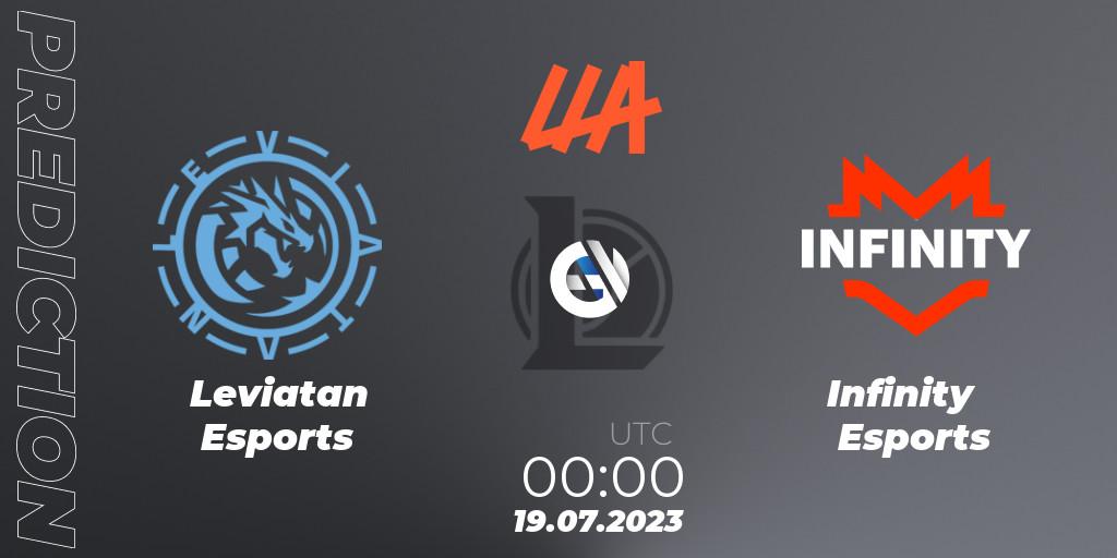 Pronósticos Leviatan Esports - Infinity Esports. 19.07.23. LLA Closing 2023 - Group Stage - LoL